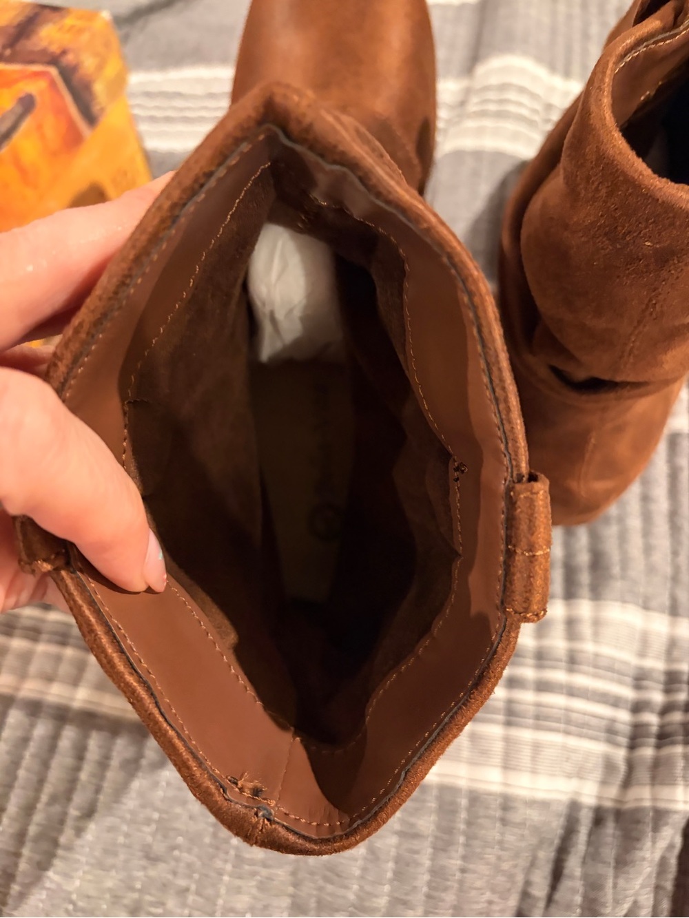 Brand New Bella Vita Twyla Size 11w Brown Fold over Slouchy Ankle Boots - Picture 9 of 12
